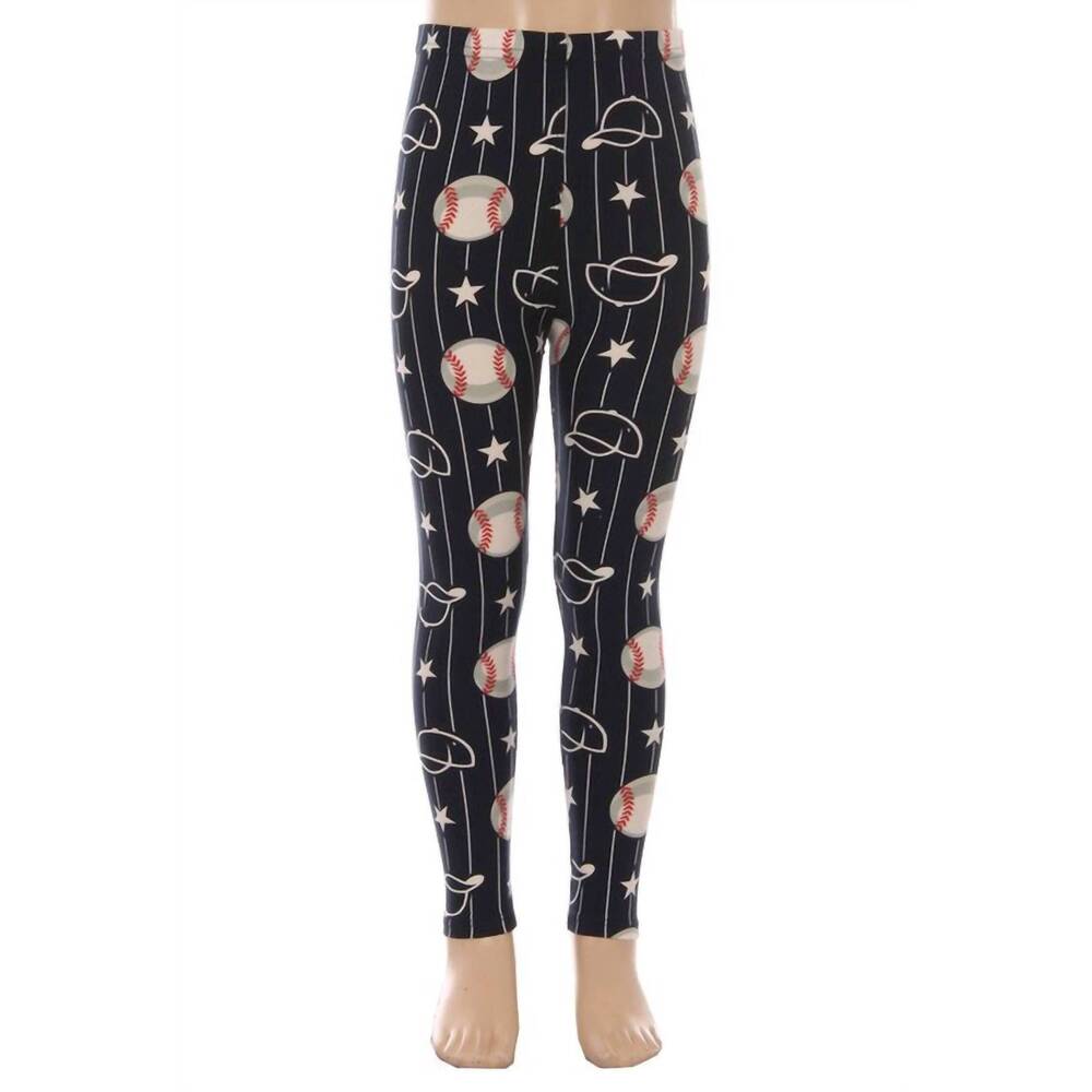 NEW WHITE LABEL i love baseball leggings in navy